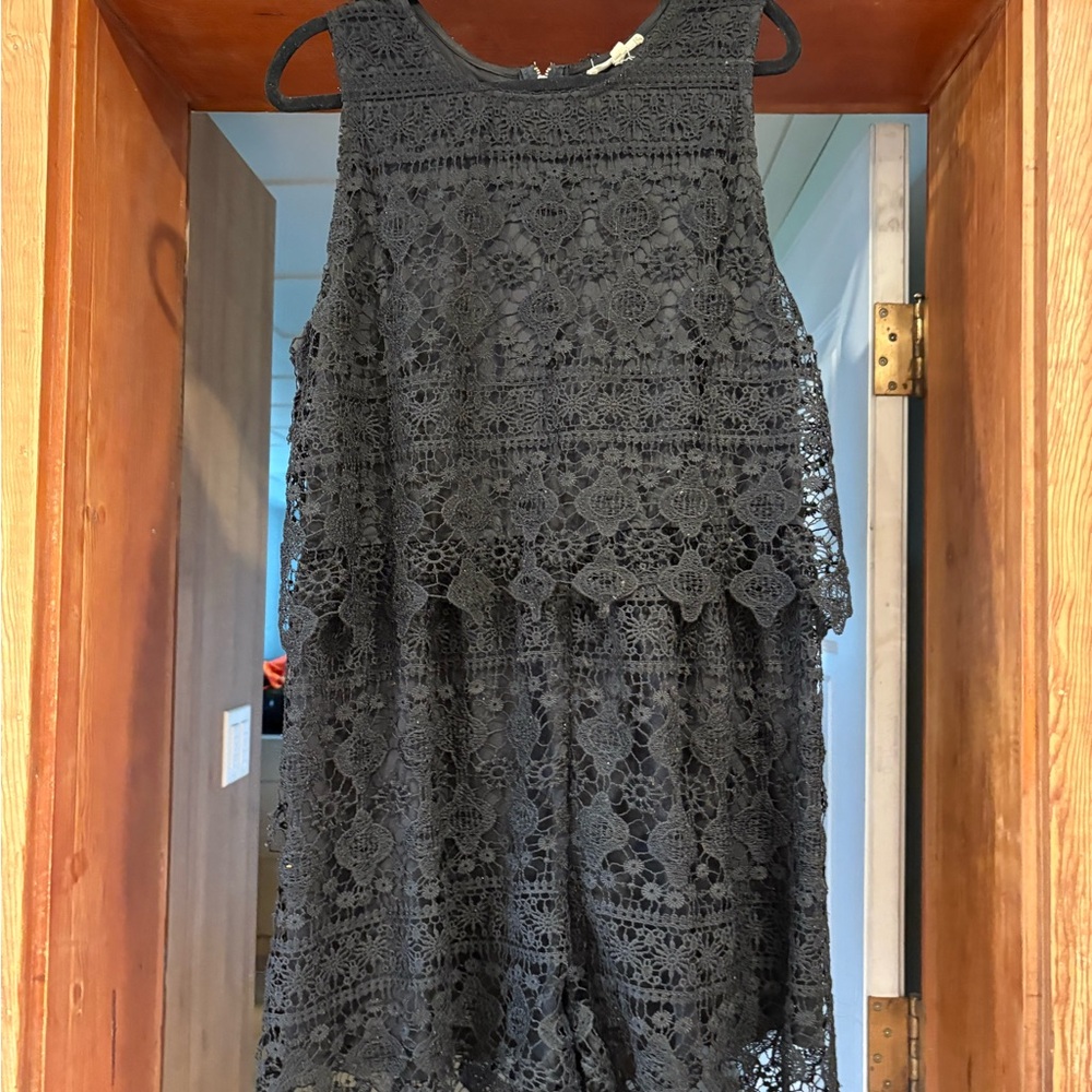 Black Lace Romper